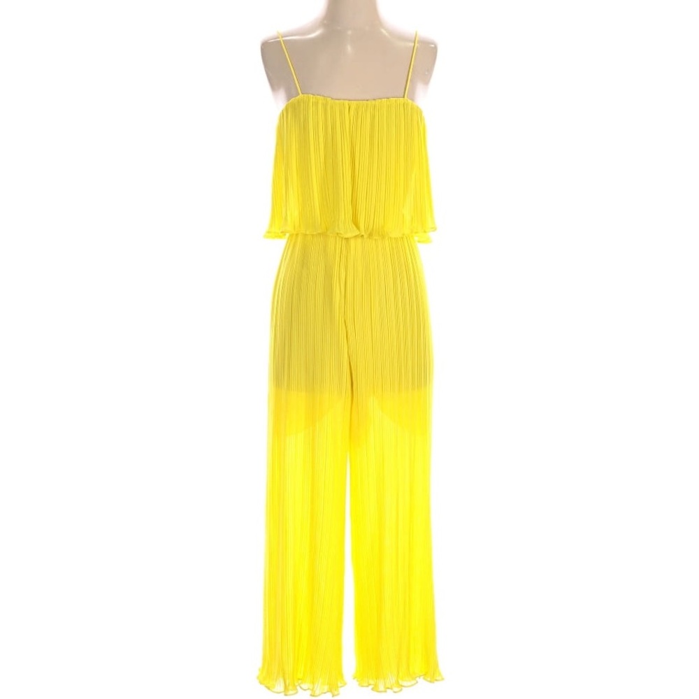 Zara Vibrant Yellow Pleated Jumpsuit